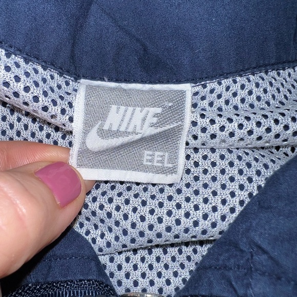 Retro Y2K Nike EEL Korean Pullover Running Windbreaker Women’s Small Blue - Picture 6 of 11